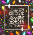 christmas with holiday type design and vector image