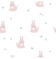 seamless pattern with cute mother kangaroo vector image