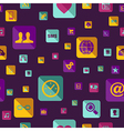 social media flat icons seamless pattern vector image vector image