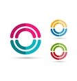 technology orbit web rings logo vector image
