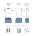 clothing templates set vector image vector image