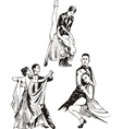 dancing couples vector image