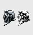 gladiator warrior helmet set vector image