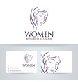 women logo design vector image vector image