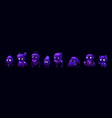 cute neon dark ai robot bot mascot set vector image vector image