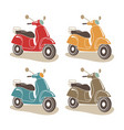 retro scooters isolated italian style vector image vector image