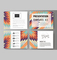 set of business templates for presentation slides vector image vector image