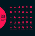 set simple icons back to school vector image