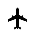 airplane icon black vector image