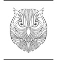 bright colorful print with the sketch owl adult vector image