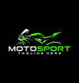 motosport logo template vector image vector image