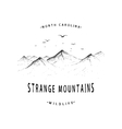 old label with mountains vector image
