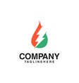resources logo gas oil and thunder logo vector image