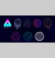 retro futuristic universal shapes - spheres vector image vector image