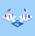 isometric ab testing comparison concept split vector image