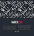monochrome barber shop concept vector image vector image