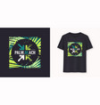 palm beach florida stylish graphic t-shirt vector image vector image
