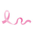 pink ribbon breast cancer awareness vector image