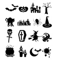 halloween icons set vector image vector image