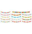 party bunting color paper triangular flags vector image vector image
