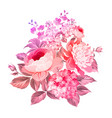 summer flowers bouquet vector image
