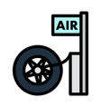 wheels pump station icon vector image