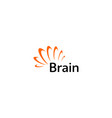 brain logo silhouette design template vector image vector image