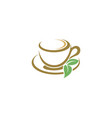 coffee cup logo template vector image