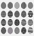 easter eggs icons set collection eggs vector image