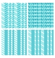 set of geometrical seamless flat pattern vector image vector image