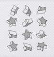 big set of geometric shapes trendy graphic vector image