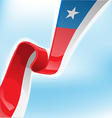 chilean ribbon flag on background vector image vector image