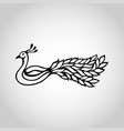 peacock wing logo icon vector image vector image