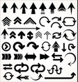 set of arrow shapes isolated on white vector image