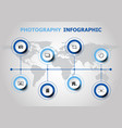 infographic design with photography icons vector image