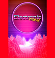 retro futuristic background 80s style vector image