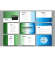 set of 9 templates for presentation slides vector image