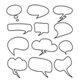 cloud speech bubble set2 vector image