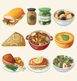 collection of traditional french dinner meals vector image vector image