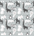 safari animals pattern vector image