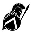 warrior with shield and spear vector image vector image