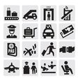 airport icons vector image