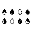 black isolated drops set vector image