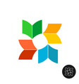 books around logo colorful in a circle sign vector image vector image
