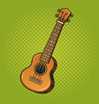 ukulele hawaii guitar comic book pop art vector image