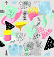 underwater seamless pattern in childish style vector image