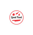 good food logo design templategraphic knife vector image