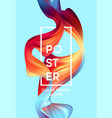 modern colorful flow poster wave liquid shape vector image vector image