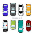 set of cars top view vector image