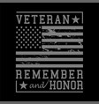 veterans design background vector image vector image